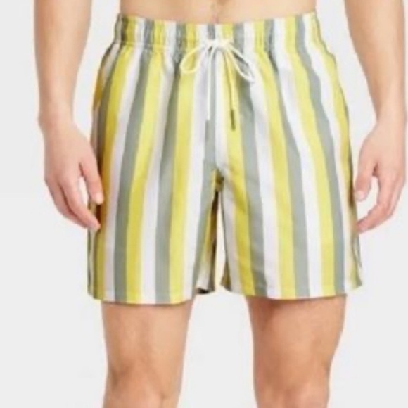 Goodfellow & Co Other - Goodfellow & Co. Cabana Yellow Striped Swim Trunk 4XL